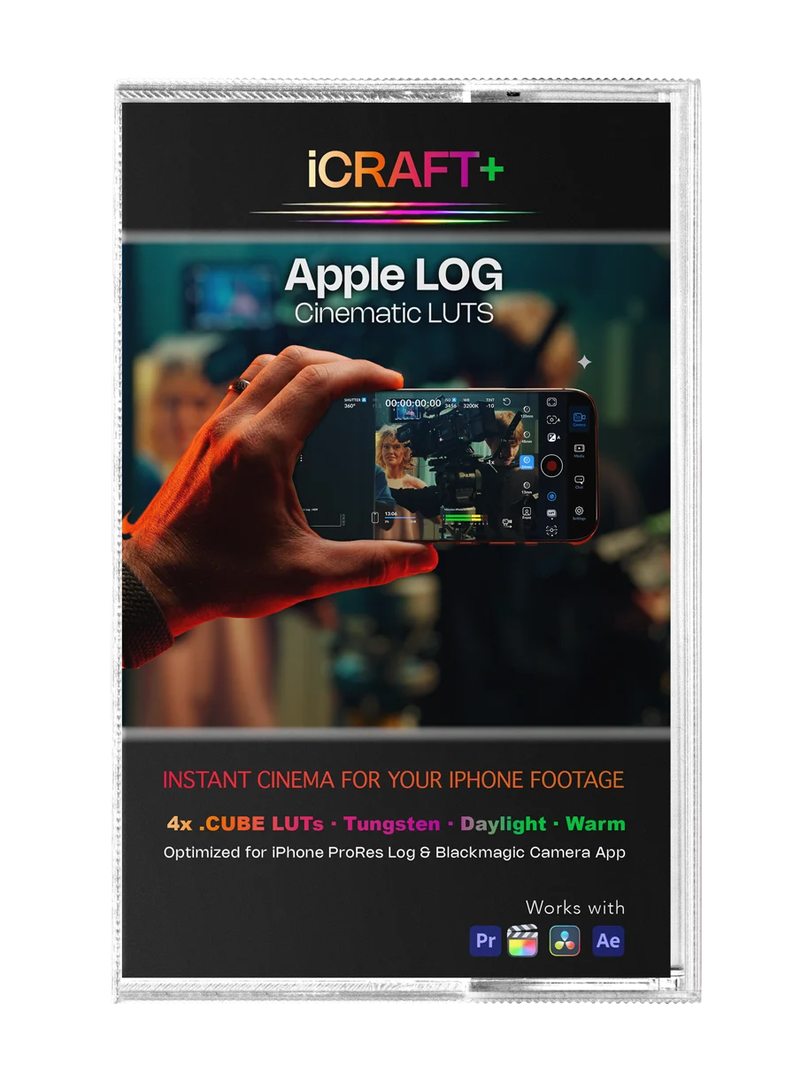 iCRAFT+ Cinematic Apple Log LUTs for iPhone